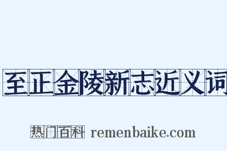 至正金陵新志近义词是什么意思的图片